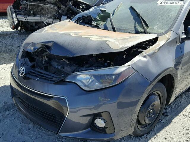 5YFBURHE3FP257573 - 2015 TOYOTA COROLLA L GRAY photo 9