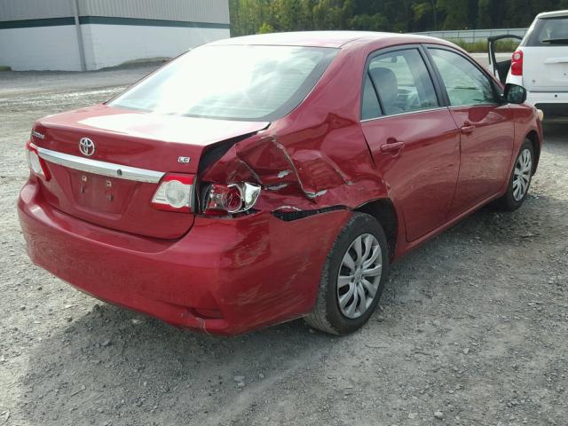 5YFBU4EE7DP191596 - 2013 TOYOTA COROLLA BA RED photo 4