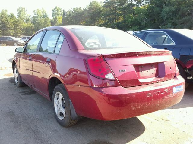 1G8AG52F04Z184754 - 2004 SATURN ION LEVEL RED photo 3