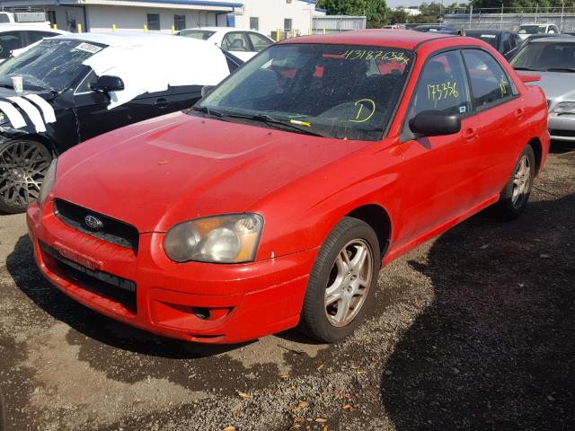 JF1GD67505H503498 - 2005 SUBARU IMPREZA RS RED photo 2