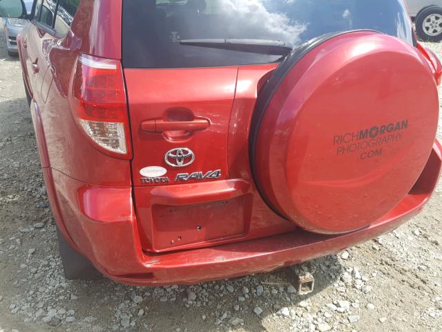 JTMBD32V276022791 - 2007 TOYOTA RAV4 SPORT RED photo 9