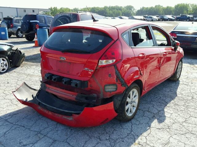 3FADP4EJ0CM102654 - 2012 FORD FIESTA SE RED photo 4