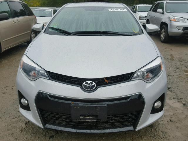 2T1BURHE5EC063755 - 2014 TOYOTA COROLLA L SILVER photo 9