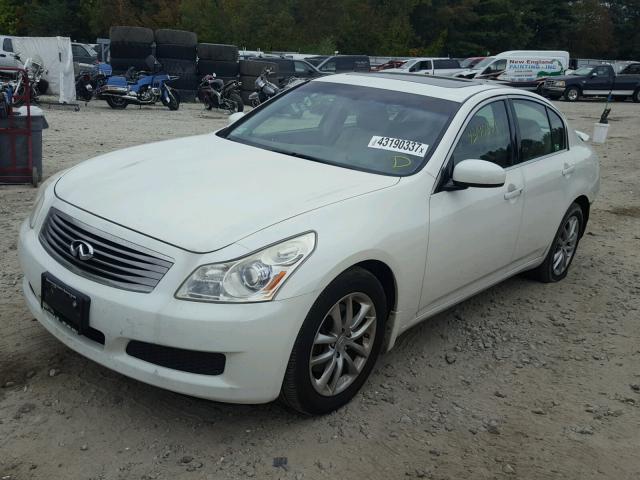 JNKBV61F18M278098 - 2008 INFINITI G35 WHITE photo 2