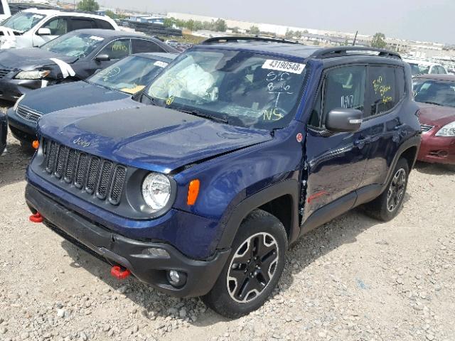 ZACCJBCT5GPD81859 - 2016 JEEP RENEGADE T BLUE photo 2