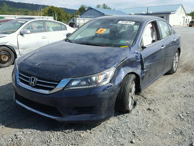 1HGCR2F30FA229007 - 2015 HONDA ACCORD LX BLUE photo 2