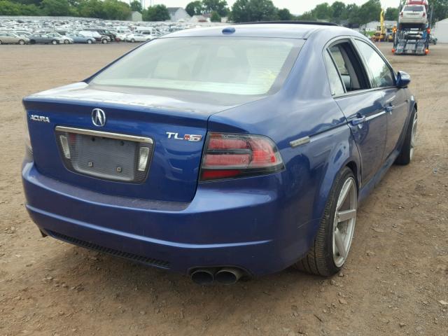 19UUA765X7A021454 - 2007 ACURA TL TYPE S BLUE photo 4