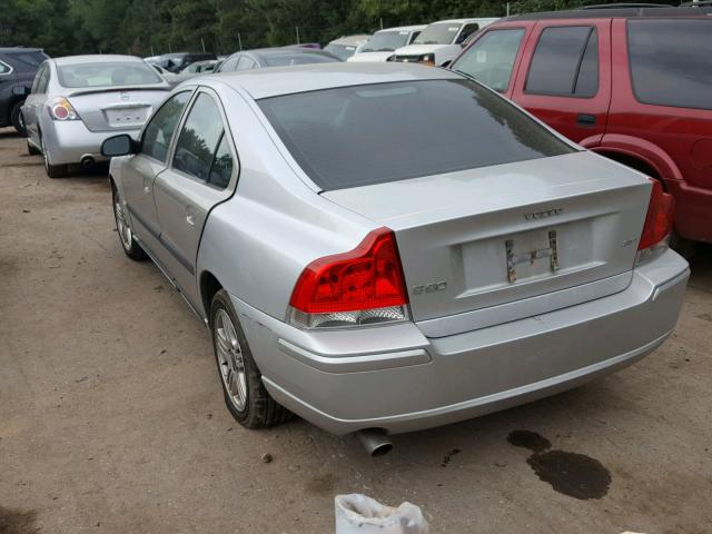YV1RS592452475210 - 2005 VOLVO S60 2.5T SILVER photo 3