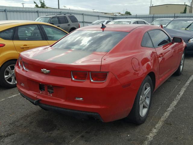 2G1FB1EV1A9129900 - 2010 CHEVROLET CAMARO LT RED photo 4