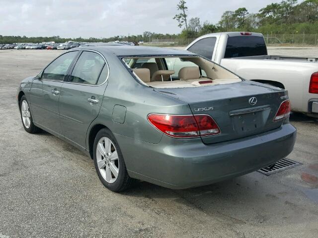 JTHBA30G355136832 - 2005 LEXUS ES 330 GREEN photo 3