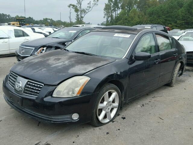 1N4BA41E44C819272 - 2004 NISSAN MAXIMA BLACK photo 2