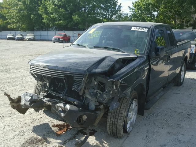 1FTPX12517NA16424 - 2007 FORD F150 BLACK photo 2