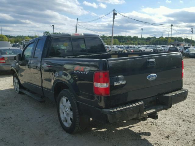 1FTPX12517NA16424 - 2007 FORD F150 BLACK photo 3