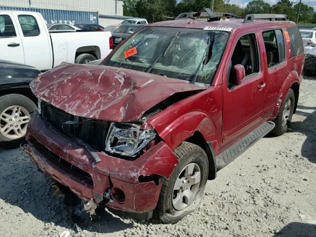 5N1AR18U57C637705 - 2007 NISSAN PATHFINDER BURGUNDY photo 2