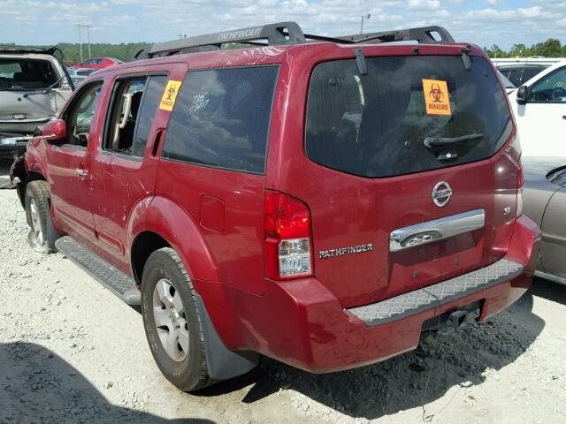 5N1AR18U57C637705 - 2007 NISSAN PATHFINDER BURGUNDY photo 3