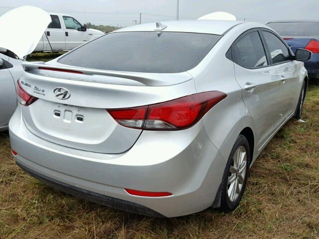 KMHDH4AE8FU436703 - 2015 HYUNDAI ELANTRA SE BLUE photo 4