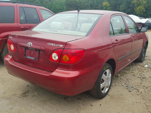 1NXBR32E73Z126633 - 2003 TOYOTA COROLLA RED photo 4