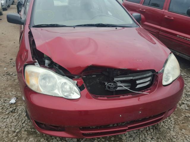 1NXBR32E73Z126633 - 2003 TOYOTA COROLLA RED photo 9