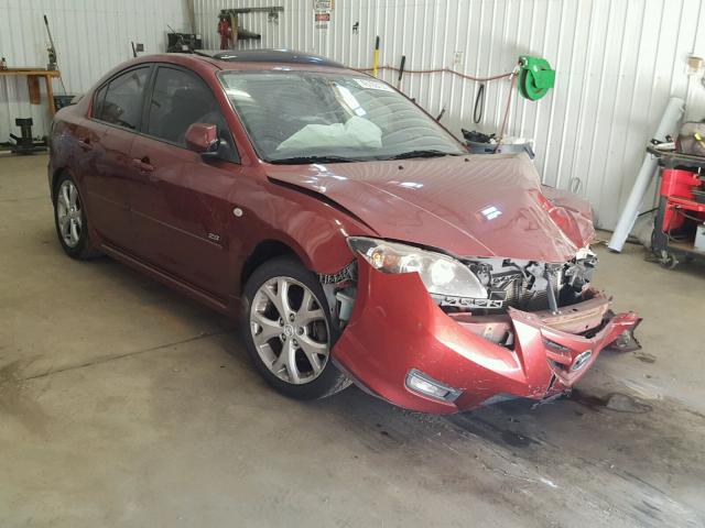 JM1BK324681136708 - 2008 MAZDA 3 S RED photo 1