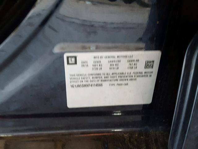 1G1JA5SHXF4114566 - 2015 CHEVROLET SONIC LS BLUE photo 10