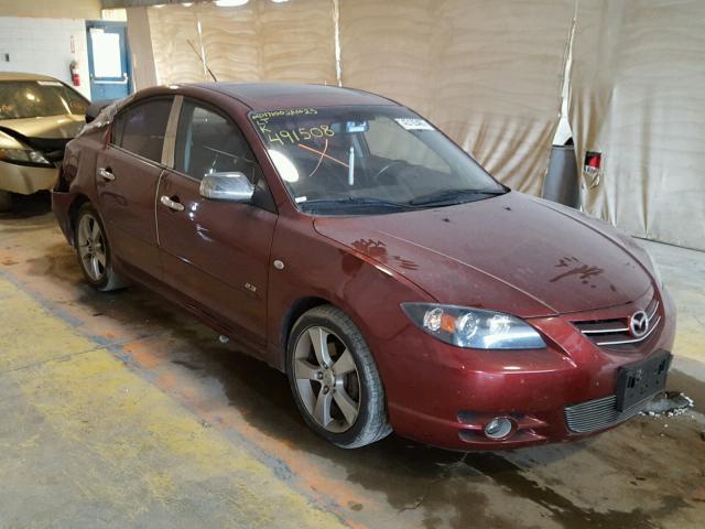 JM1BK323261491508 - 2006 MAZDA 3 S MAROON photo 1