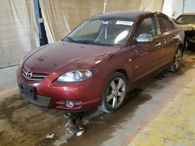 JM1BK323261491508 - 2006 MAZDA 3 S MAROON photo 2