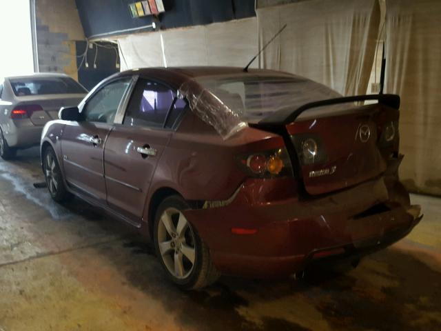 JM1BK323261491508 - 2006 MAZDA 3 S MAROON photo 3