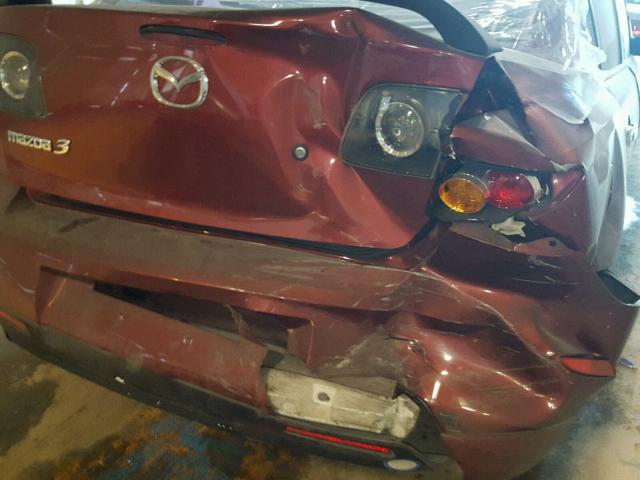 JM1BK323261491508 - 2006 MAZDA 3 S MAROON photo 9