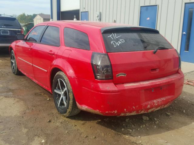 2D4FV47V57H766531 - 2007 DODGE MAGNUM SXT RED photo 3