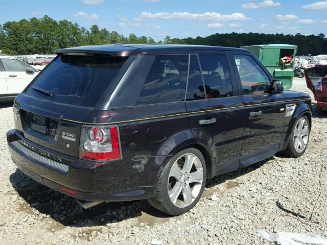 SALSH2E40BA261580 - 2011 LAND ROVER RANGE ROVE PURPLE photo 4