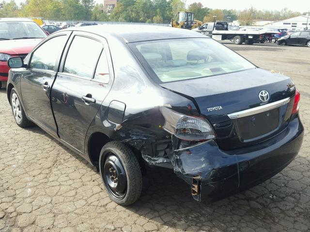 JTDBT923784038146 - 2008 TOYOTA YARIS BLACK photo 3