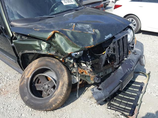 1J4GL38K96W218421 - 2006 JEEP LIBERTY RE GREEN photo 9