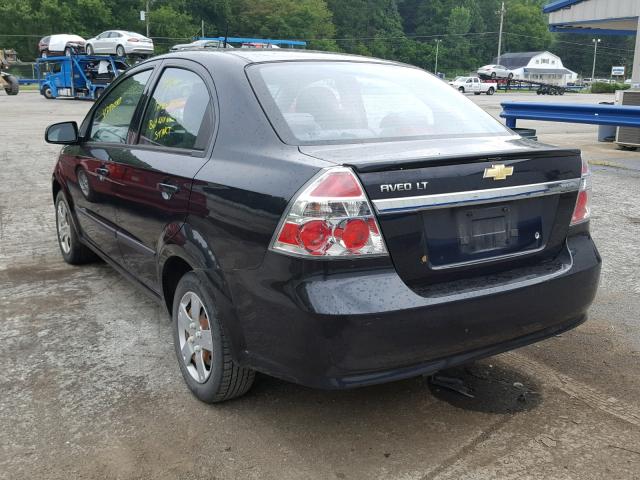 KL1TD5DE8BB181710 - 2011 CHEVROLET AVEO LS BLACK photo 3