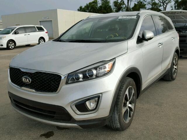 5XYPH4A11GG035964 - 2016 KIA SORENTO SILVER photo 2