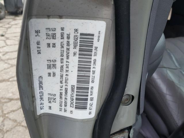 2C3HC46F0TH100858 - 1996 CHRYSLER NEW YORKER 灰色 照片 10