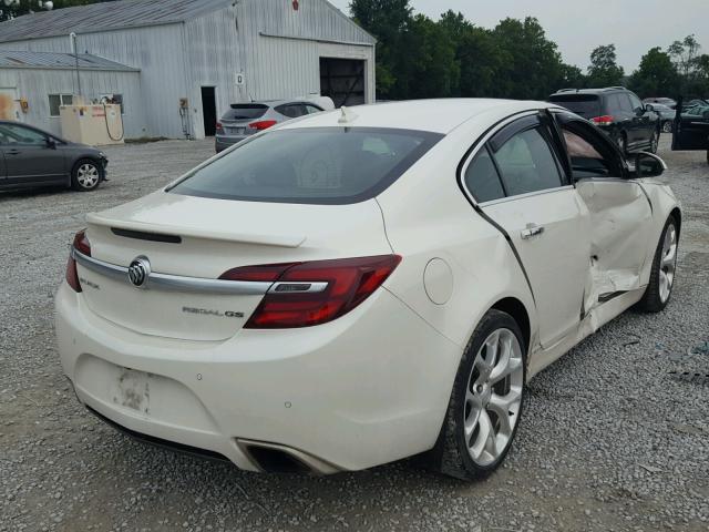 2G4GT5GX4E9324907 - 2014 BUICK REGAL GS WHITE photo 4