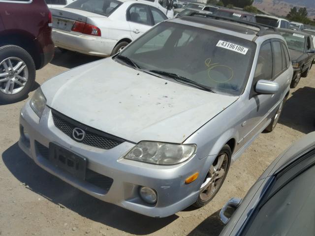 JM1BJ245421633136 - 2002 MAZDA PROTEGE PR SILVER photo 2