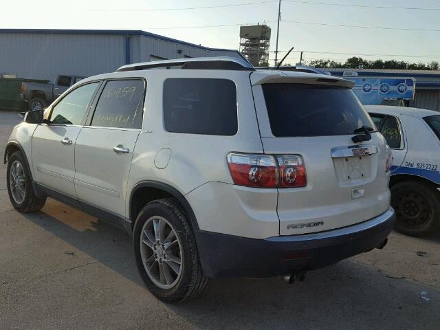 1GKER33D19J201199 - 2009 GMC ACADIA WHITE photo 3