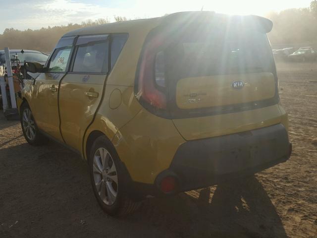 KNDJP3A51F7197045 - 2015 KIA SOUL + YELLOW photo 3