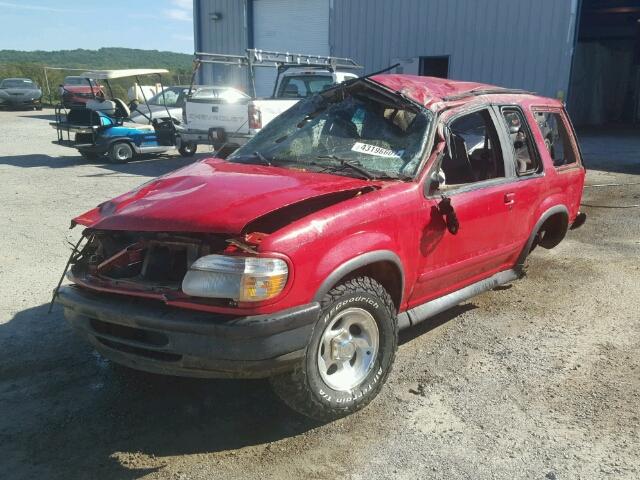 1FMCU24X1TUD07173 - 1996 FORD EXPLORER RED photo 2