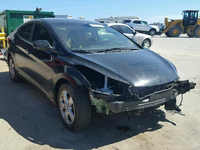 5NPDH4AEXDH160472 - 2013 HYUNDAI ELANTRA BLACK photo 1