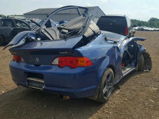 JH4DC53042C040793 - 2002 ACURA RSX TYPE-S BLUE photo 4