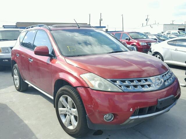 JN8AZ08T26W411807 - 2006 NISSAN MURANO RED photo 1