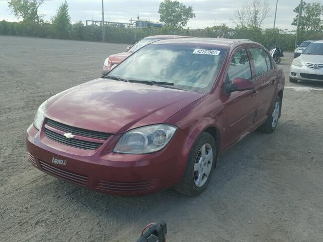 1G1AL55FX87346719 - 2008 CHEVROLET COBALT LT BURGUNDY photo 2