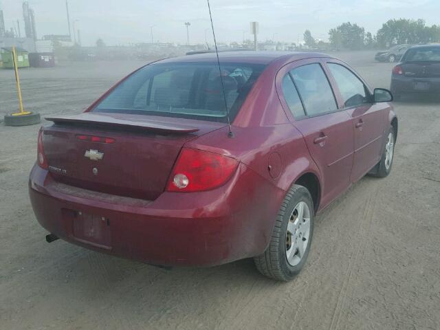 1G1AL55FX87346719 - 2008 CHEVROLET COBALT LT BURGUNDY photo 4