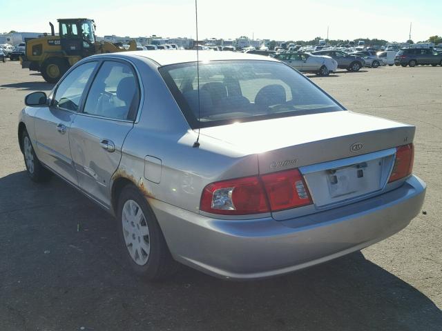 KNAGD126555390806 - 2005 KIA OPTIMA SILVER photo 3