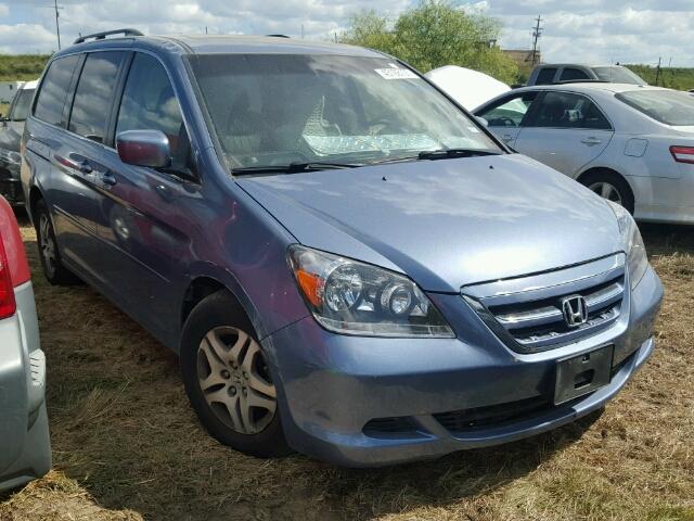 5FNRL38687B001417 - 2007 HONDA ODYSSEY EX BLUE photo 1