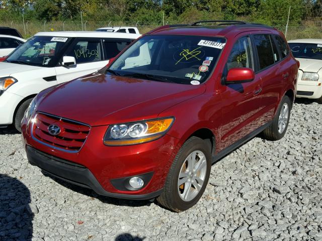 5NMSK4AGXAH363638 - 2010 HYUNDAI SANTA FE RED photo 2