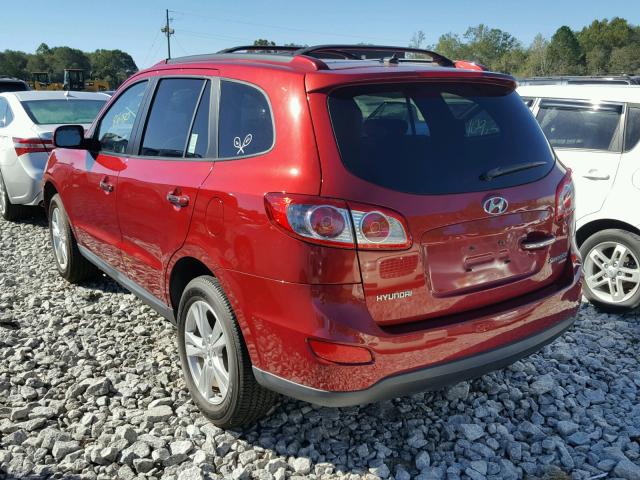 5NMSK4AGXAH363638 - 2010 HYUNDAI SANTA FE RED photo 3