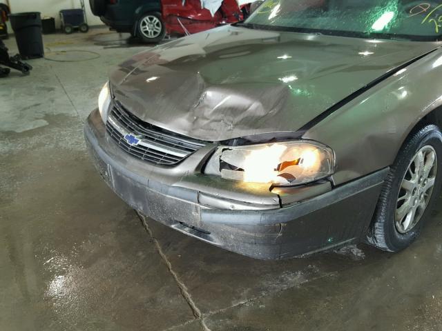 2G1WF52E939392879 - 2003 CHEVROLET IMPALA BROWN photo 9